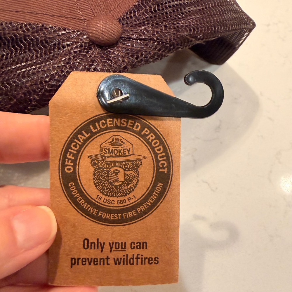 Smokey Bear NEW Trucker Hat Mesh Rope Snapback "Only You Can Prevent‎ Wildfires" - Picture 7 of 12